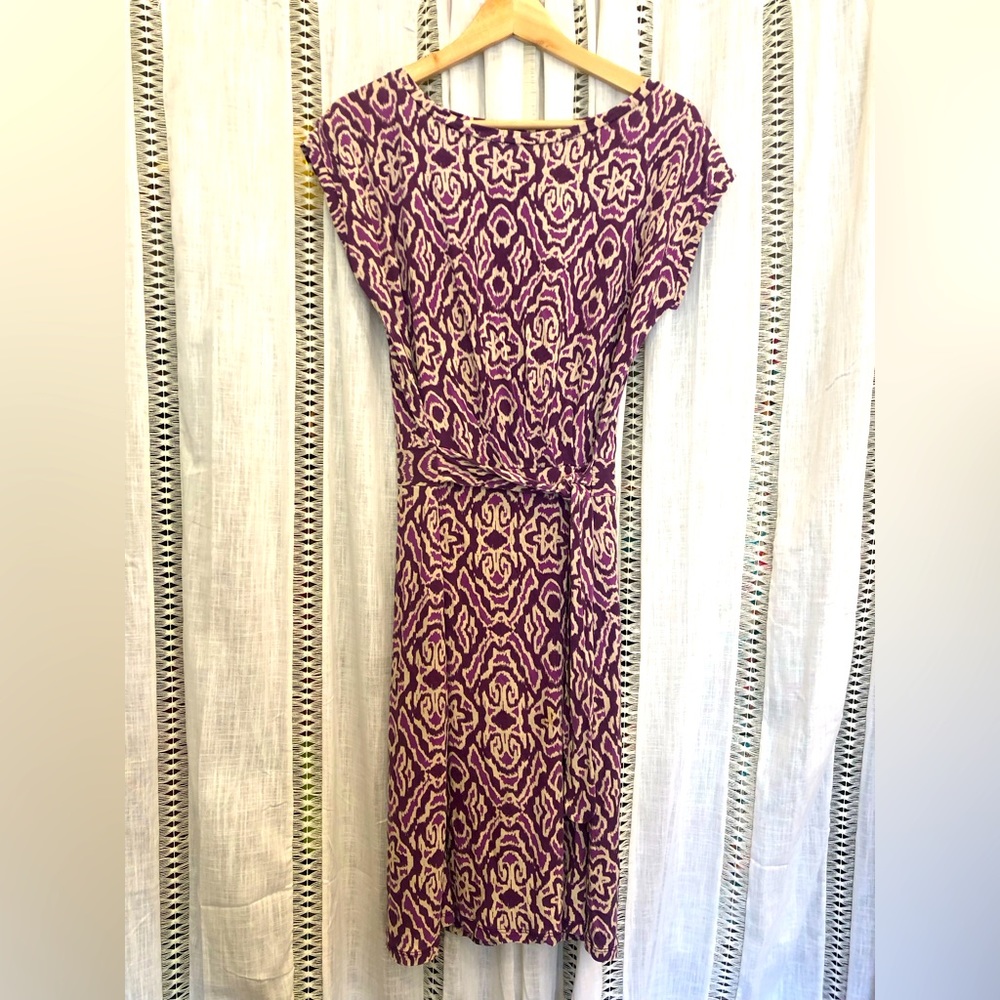 Boden Anthropologie 100% Tencel Purple Dress 6R